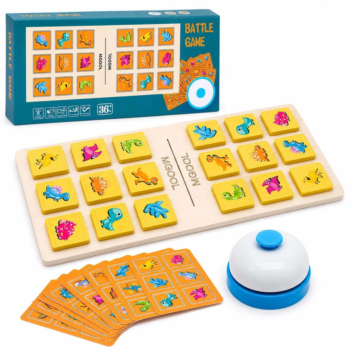 Toyly World™ Dinosaur Battle Memory Game for Kids 3+ | Dinosaur Matching Cards & Cognitive Learning Board Game