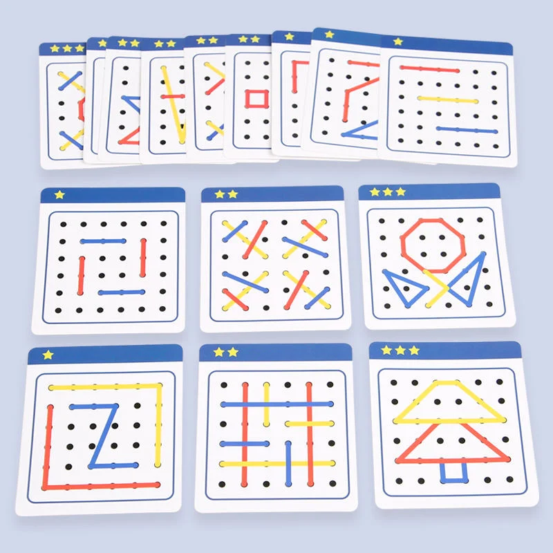 Toyly World™ Wooden Rope Wiring Activity Board for Kids 3+ | Pattern Matching & Lacing Montessori Learning Toy 3