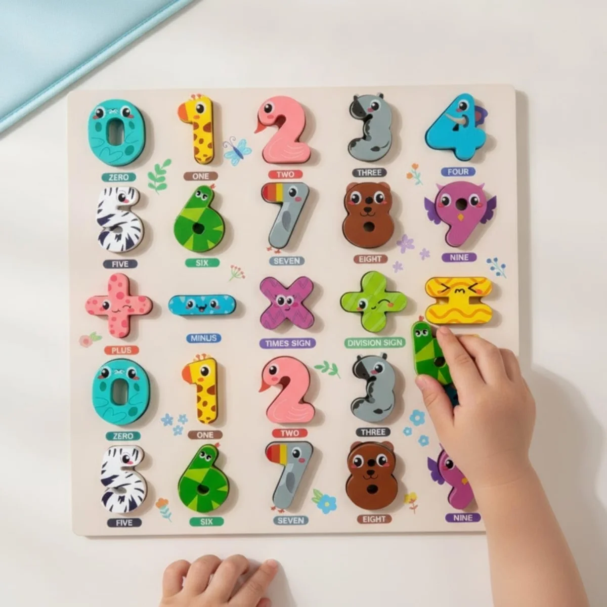 Toyly World™ Wooden Number & Shape Matching Puzzle Board for Kids | Early Learning Educational Toy 5