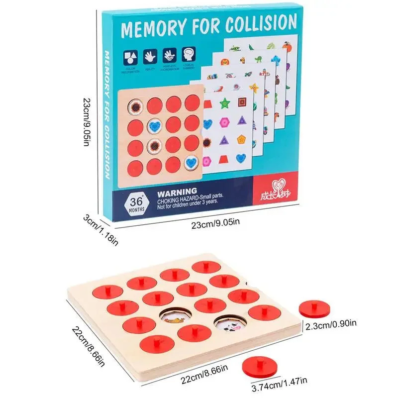 Toyly World™ Memory Matching Game for Kids 3+ | Wooden Memory Matching & Cognitive Learning Toy 6