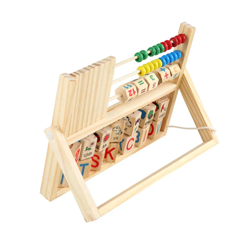 Toyly World™ Wooden 4-in-1 Educational Learning Frame for Kids | Abacus, Clock, Alphabet & Math Learning Toy 7