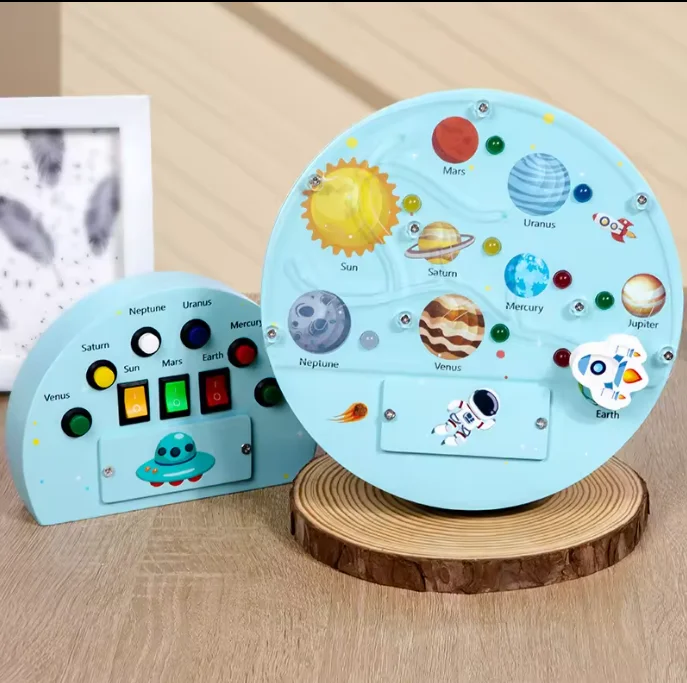 Toyly World™ LED Switch Board Montessori Busy Board for Kids 1–3 Years | Interactive Travel & Early Learning Toy 5