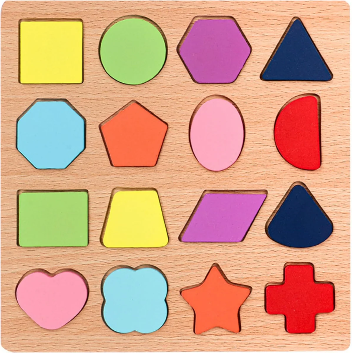 4-in-1 Wooden Alphabet Puzzle for Kids Ages 3+ – Upper & Lowercase Letters, Numbers & Shapes – Montessori Educational Learning Toy for Toddlers & Preschool – Fine Motor & Early STEM Skills 6