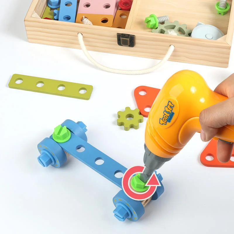 Toyly World™ Wooden Tool Box Pretend Play Set for Kids | Educational DIY Tools with Carrying Case 8