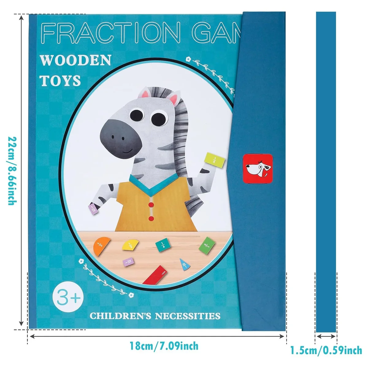 Toyly World™ Magnetic Fraction Tiles & Circles Set for Kids | Montessori Maths Learning Manipulatives 4