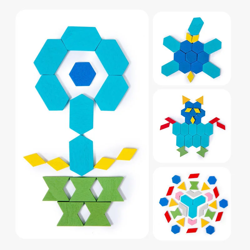 Toyly World™ Wooden Geometric Shape Puzzle for Kids 3+ | Pattern Matching, Tangram & Quick Hands Educational Learning Game 6