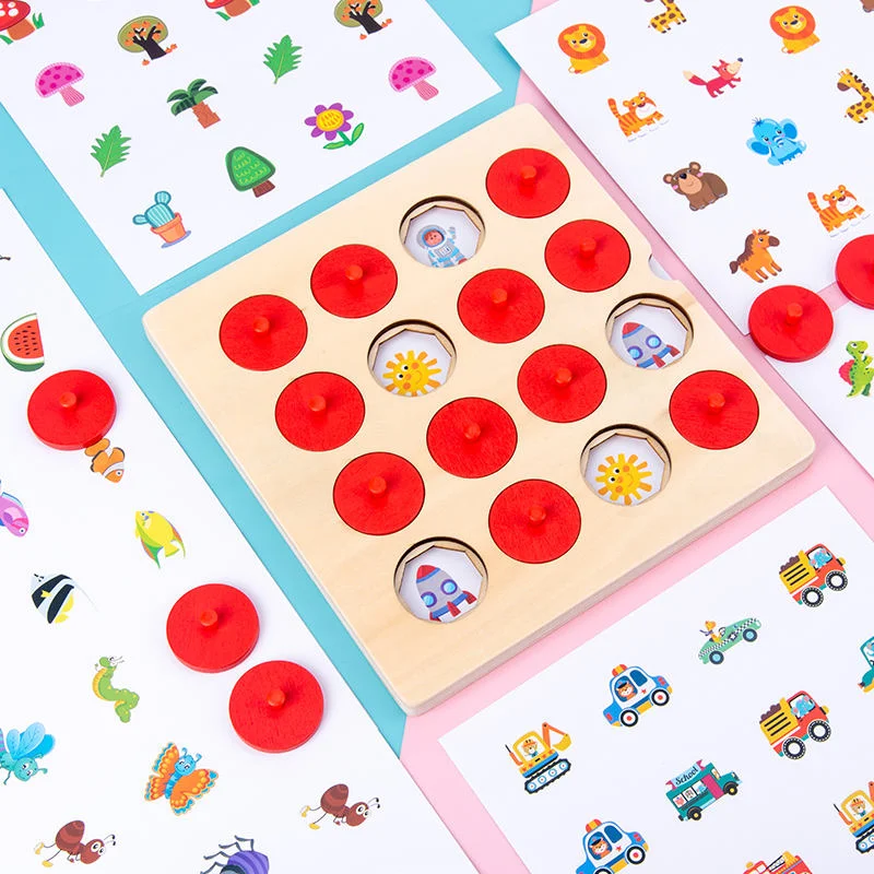Toyly World™ Memory Matching Game for Kids 3+ | Wooden Memory Matching & Cognitive Learning Toy 3