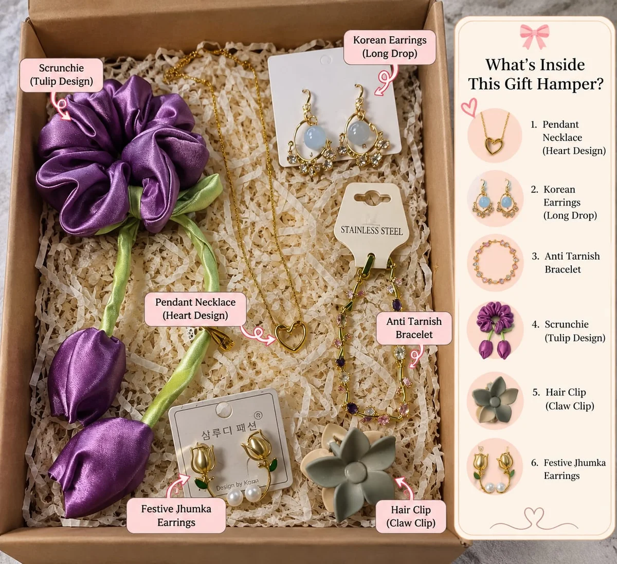 Gift Hamper – 6-in-1 Jewellery & Hair Accessories Gift Box